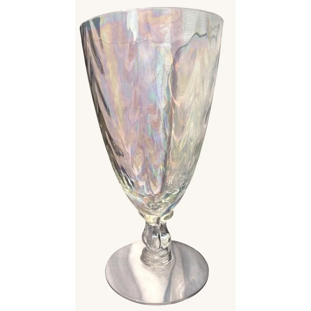 Vintage Fostoria Shell Pearl Iridescent Juice Glass 5